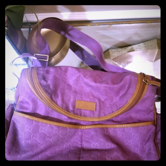 GUCCI DIAPER BAG PURPLE
